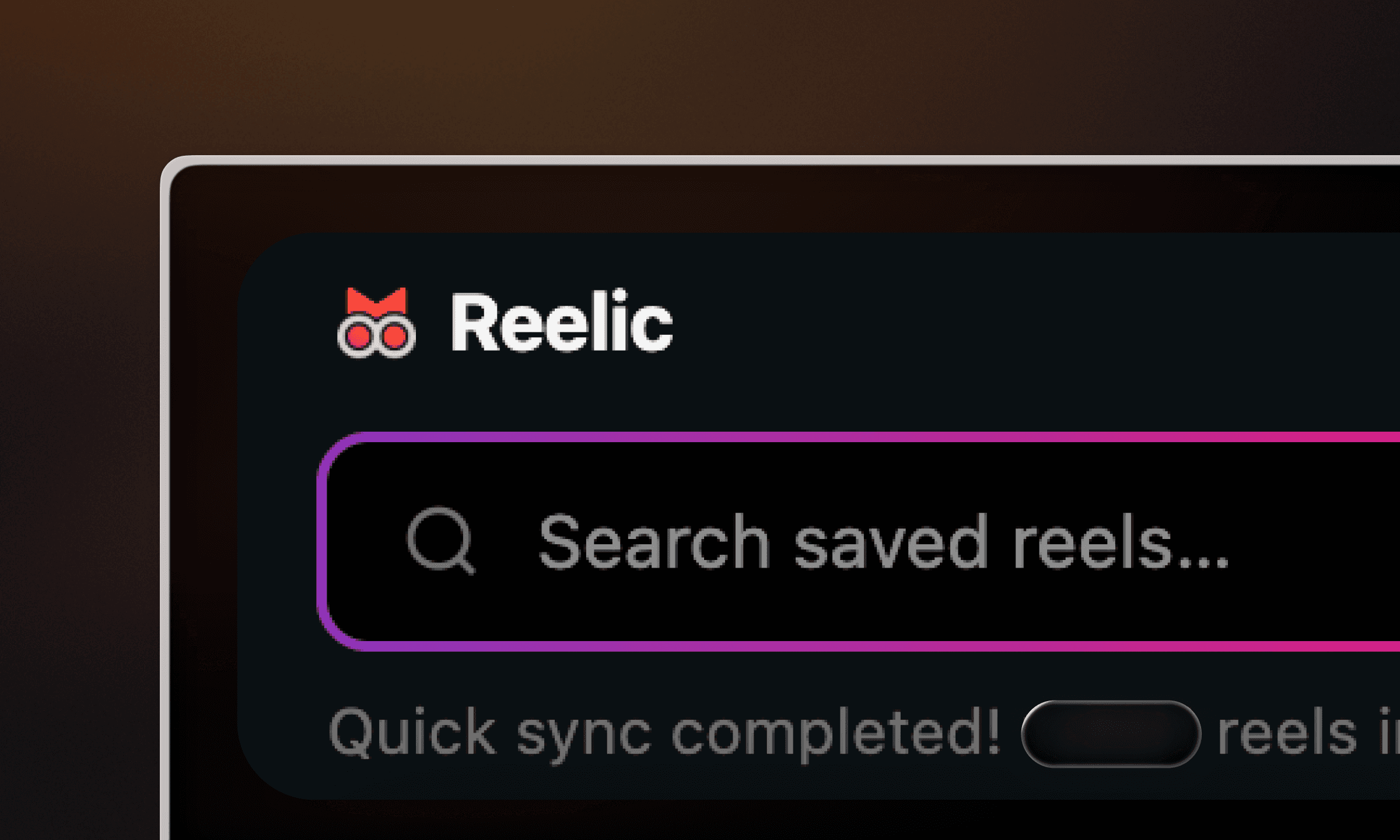Instagram saves page on the left with the Reelic side panel open on the right